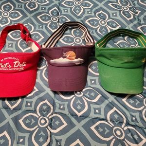3 vintage hollister hat visor lot